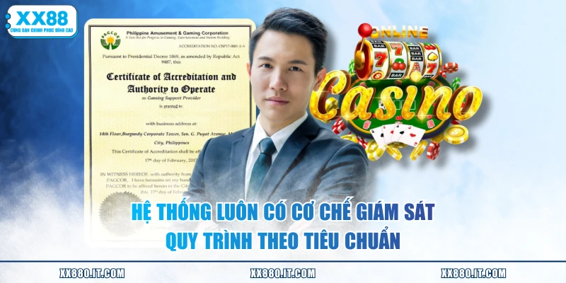 Hệ thống luôn có cơ chế giám sát quy trình theo tiêu chuẩn